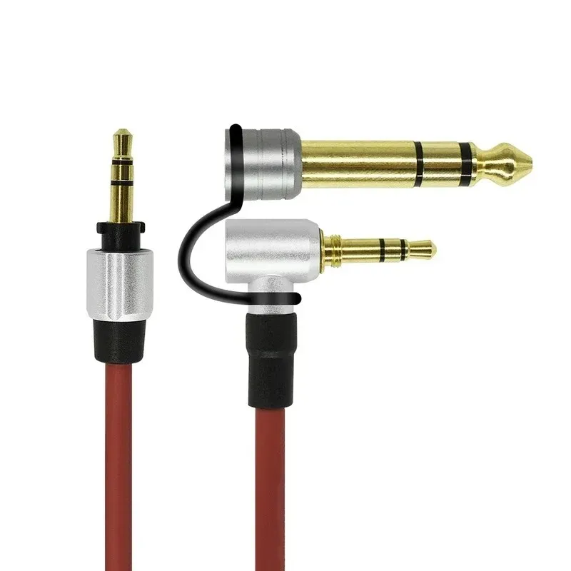 3,5 mm a 3,5/6,5 mm de substituição de estéreo Adaptador de cabo de fio de cabo para edição protox solo hd mixr fones de ouvido