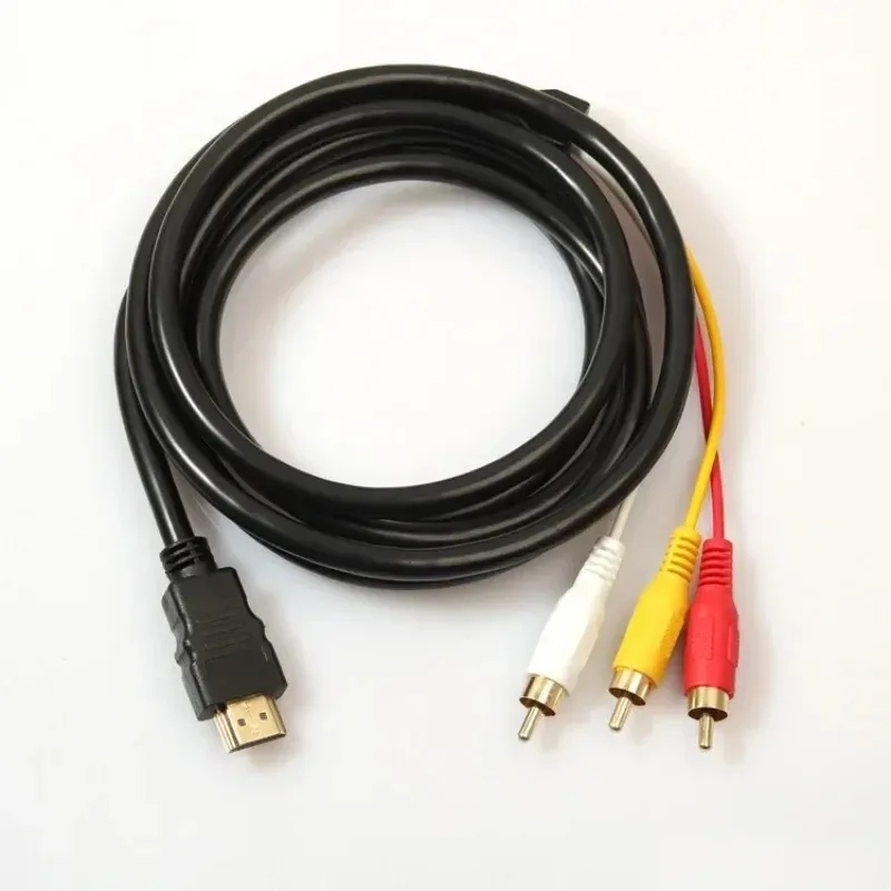 5Ft Video Audio Converter Component AV Adapter Cable HDTV Useful HDMI-compatible to RCA