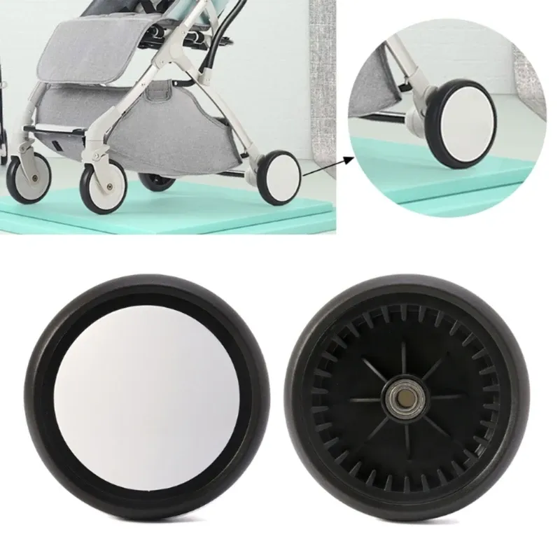 Stroller Wheels Replacement, Stroller Wheel Accessory Baby Stroller Front  Wheel Set Stroller Wheel Bearing Wheel Rubber Kids Carriage Mini
