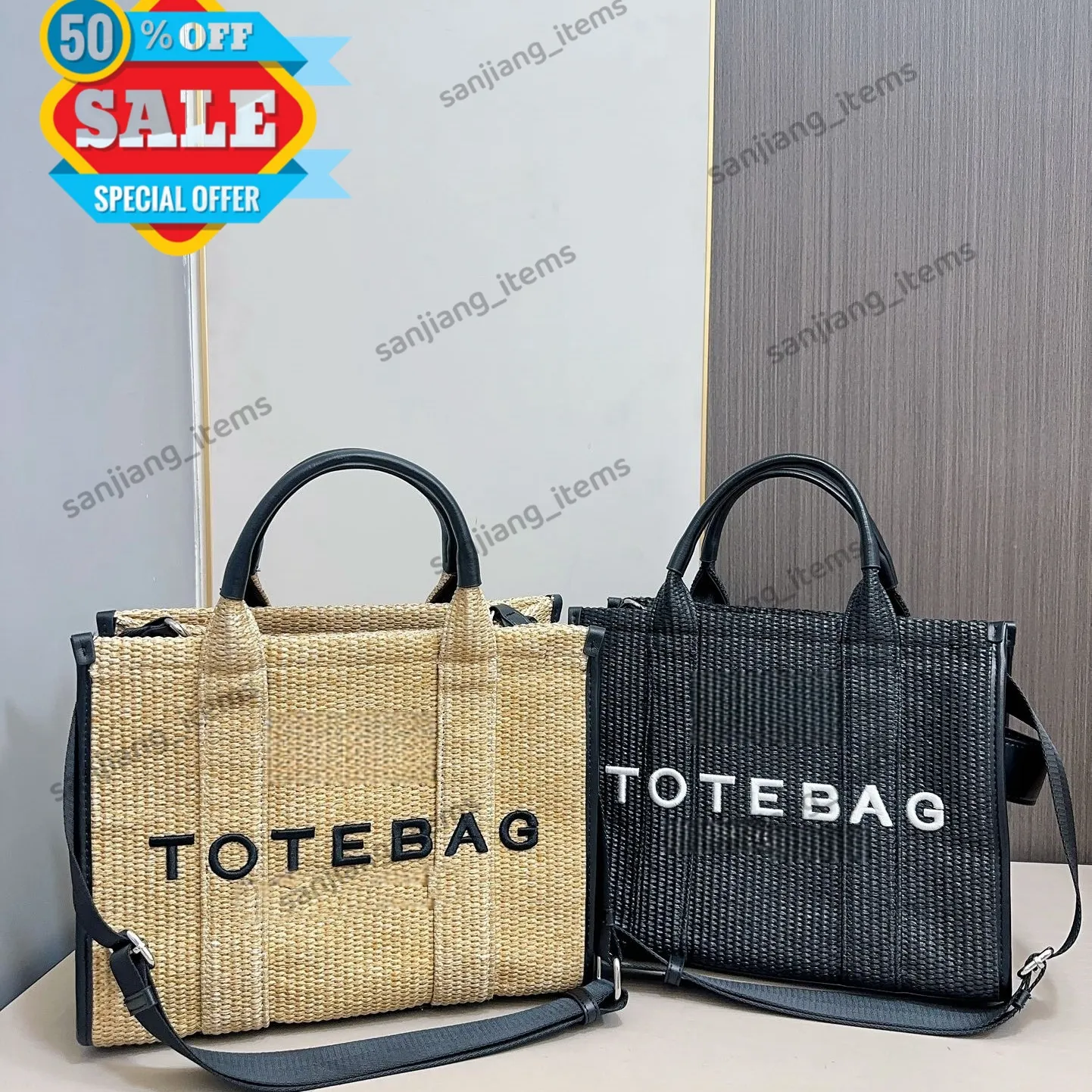 2024 reliëf lederen tote designer tassen spullen zakken het canvas gras straw tote dames designer handtassen medium 27 cm grote capaciteit tas crossbody handtassen handtassen handtassen