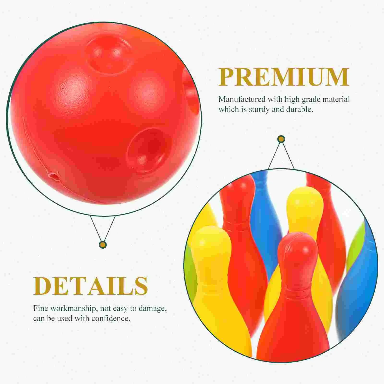 Boules de bowling amusantes en plastique pour enfants - Jouet de sport à dix broches