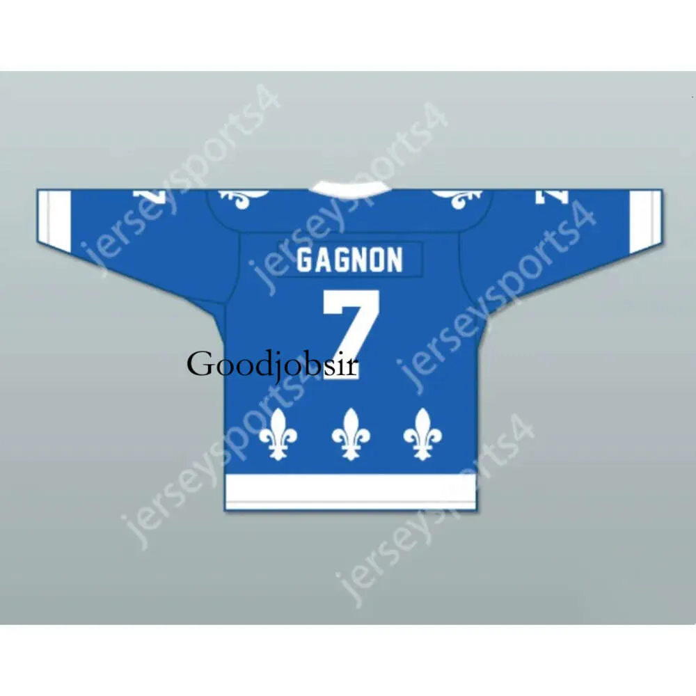 Gdsir Custom BLEU MARC GAGNON 7 LE NATIONAL DE QUÉBEC MAILLOT DE HOCKEY NOUVEAU Top Ed S-M-L-XL-XXL-3XL-4XL-5XL-6XL