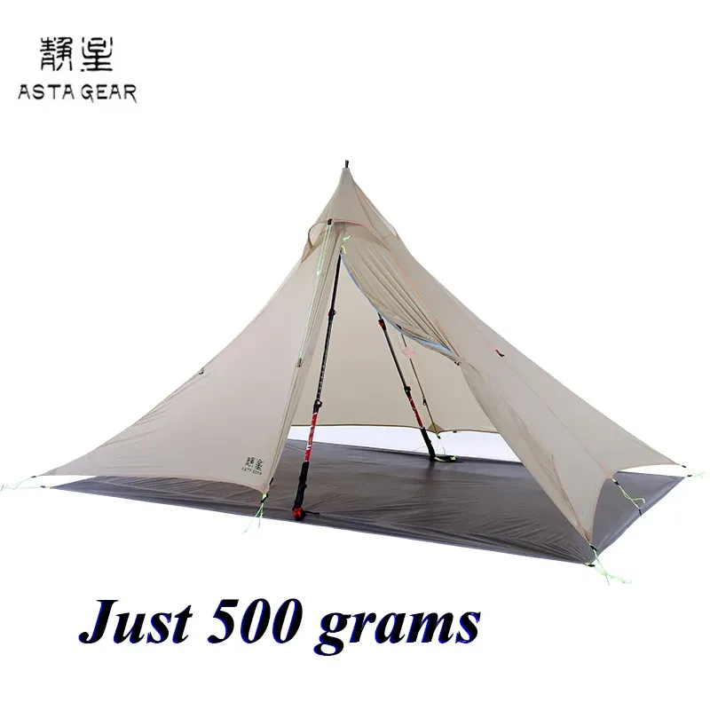 Приюты Asta High Caffect 20d Оба Silnylon Pyramid Mute of Outdoor Camping Tent 265*170*135 см.