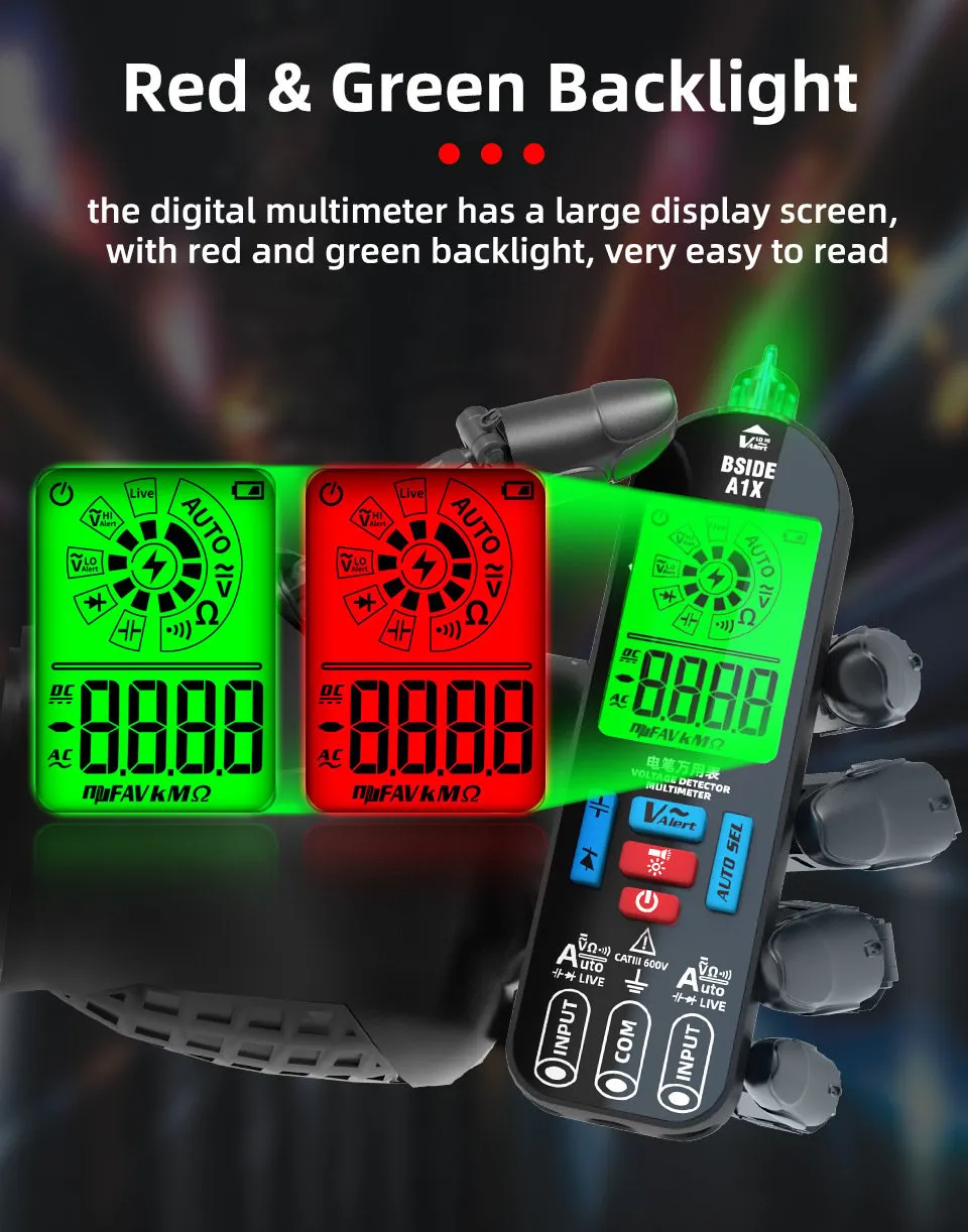 All-in-One Digital Multimeter: Intelligent, Auto-Ranging Tester with ...