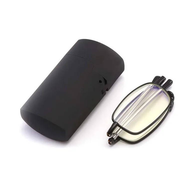 Upgraded folding antenna anti-blue light reading glasses with lighter box UV400 folding anti-blue light reading glasses