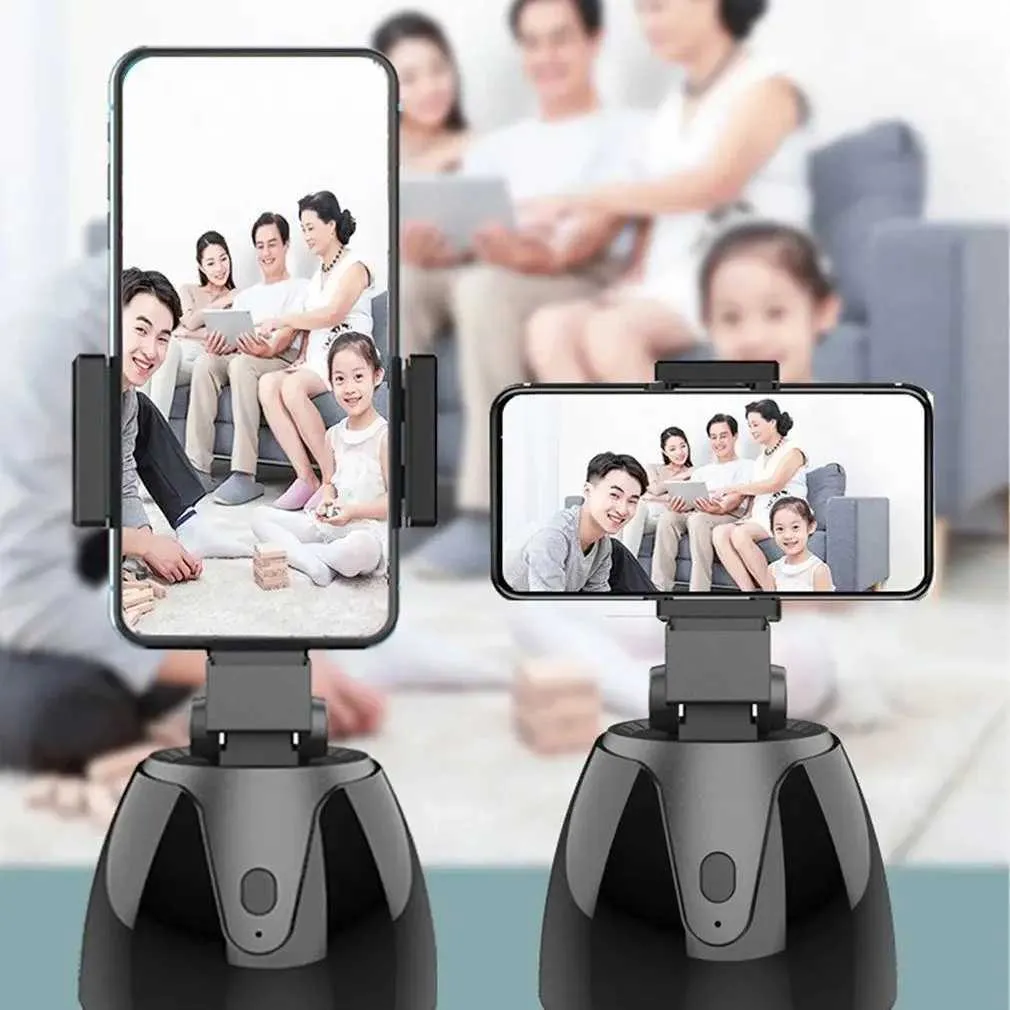Auto Smart Shooting Selfie Stick 360 Degree Rotation Phone Holder Face Tracking Camera Tripod Head Live Vlog Video_voghion.com