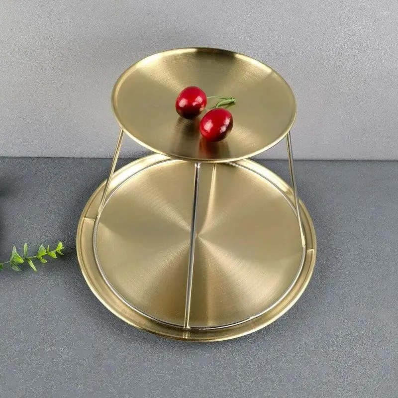 Dinware Double Rack Serving Tray Holder Circle Restaurant Pizza Huishouden Zeer Snack Cakes Dish Platter Accessoire