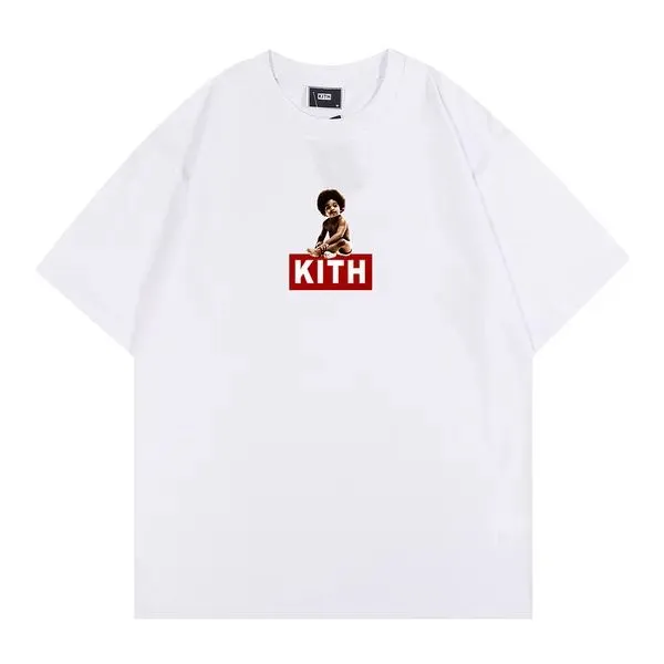 刺繍Kith Tシャツ男性女性特大TシャツダークブルーC23YT