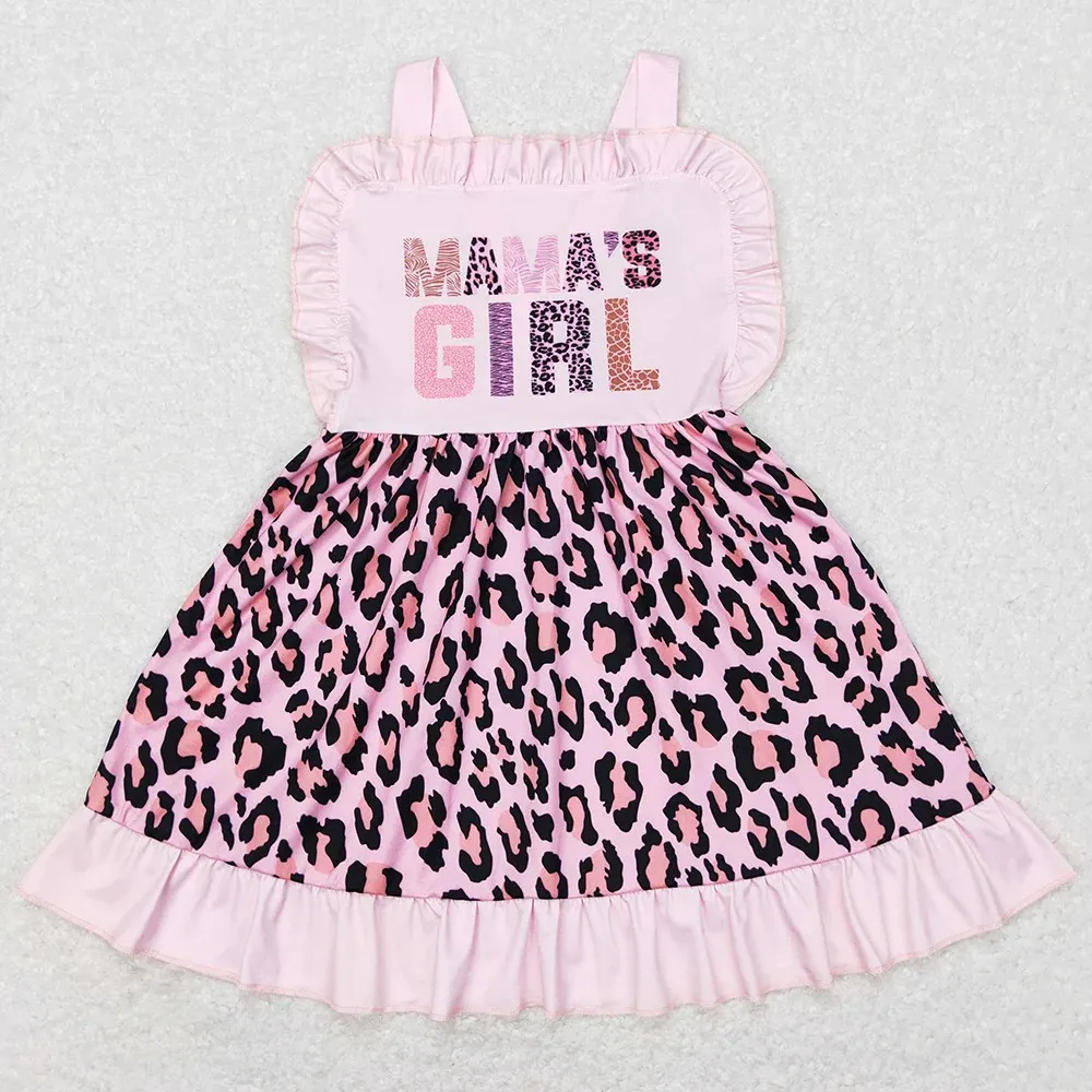 Meninas de bebê vestido de manga curta até a mamãe moda moda de verão vestidos de criança por atacado crianças conjuntos 240403