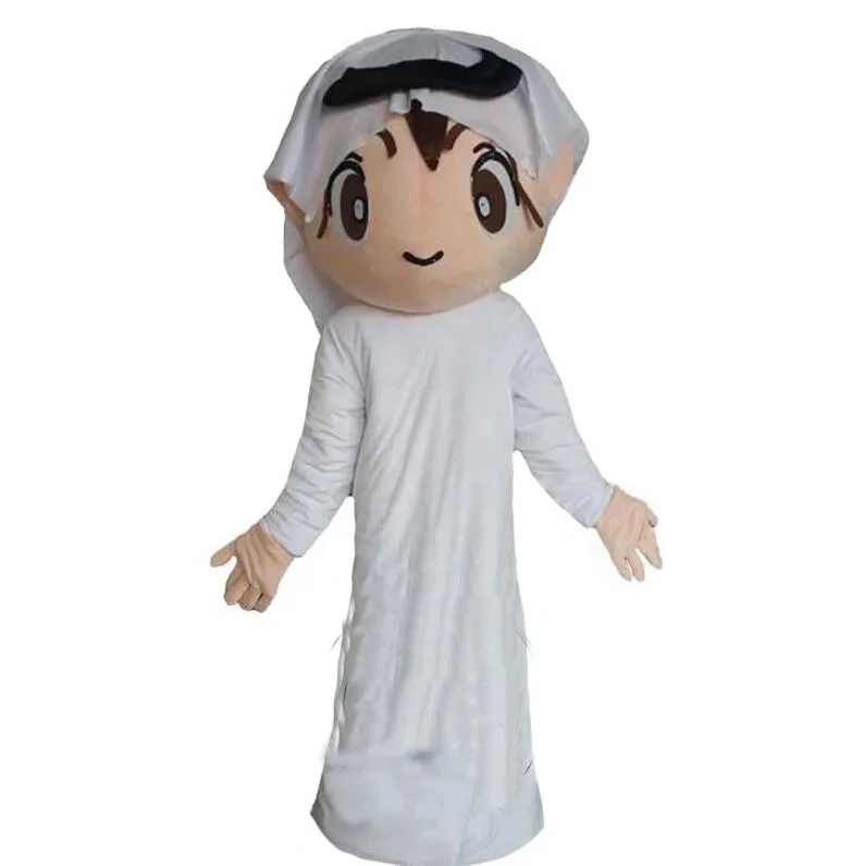 2024 Costume de mascotte de garçon arabe super mignon