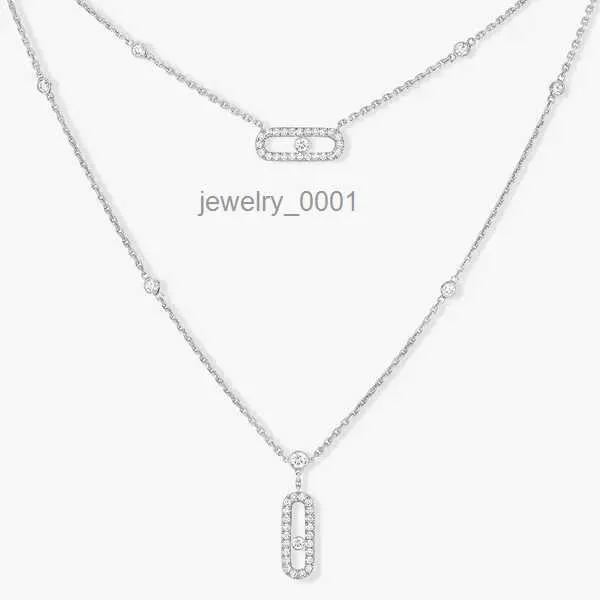 Colliers de pendentif S925 Womens en argent sterling avec diamants en étroite