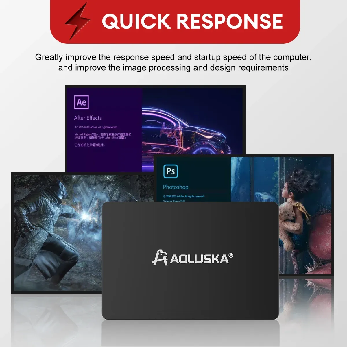 AOLUSKA SSD 1 TB SATA 3 HDD 256GB 480GB 500GB Solid State Drive 240 GB 512GB 2TB 120GB 128GB 2.5 Hard Disk For PC Laptop Desktop