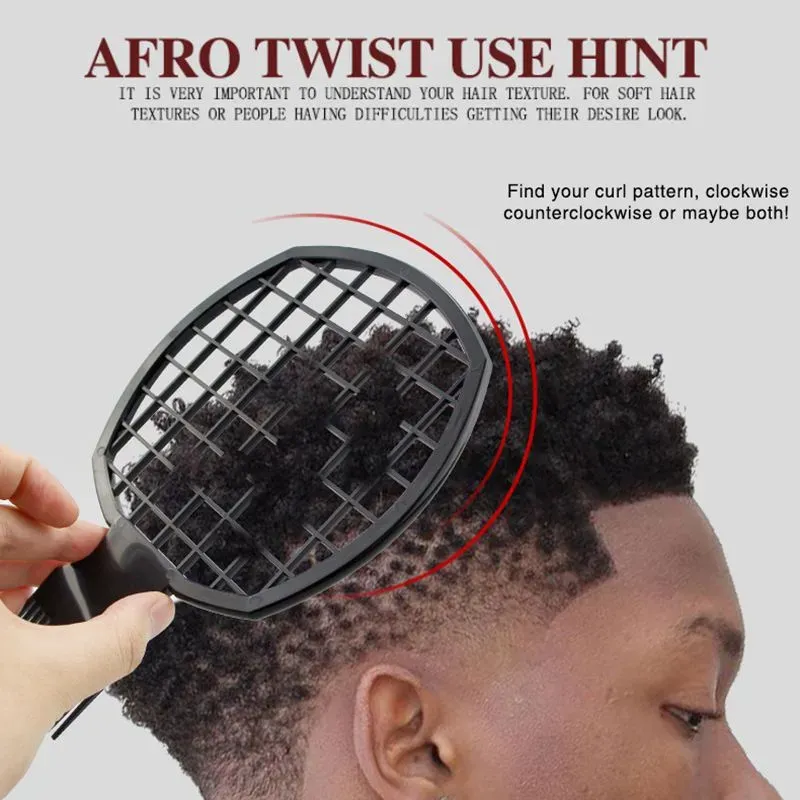 Professional Women Men Afro Dirty Braid Comb Hair Twist Curly Perm Hairdressing Tool