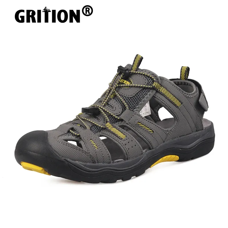 Sandały Grition Mens Sandals Non Slip Outdoor Trekking Buty oddychające przeciw kolizyjne ochrona letniej mody szef kuchni nowy plus size 46