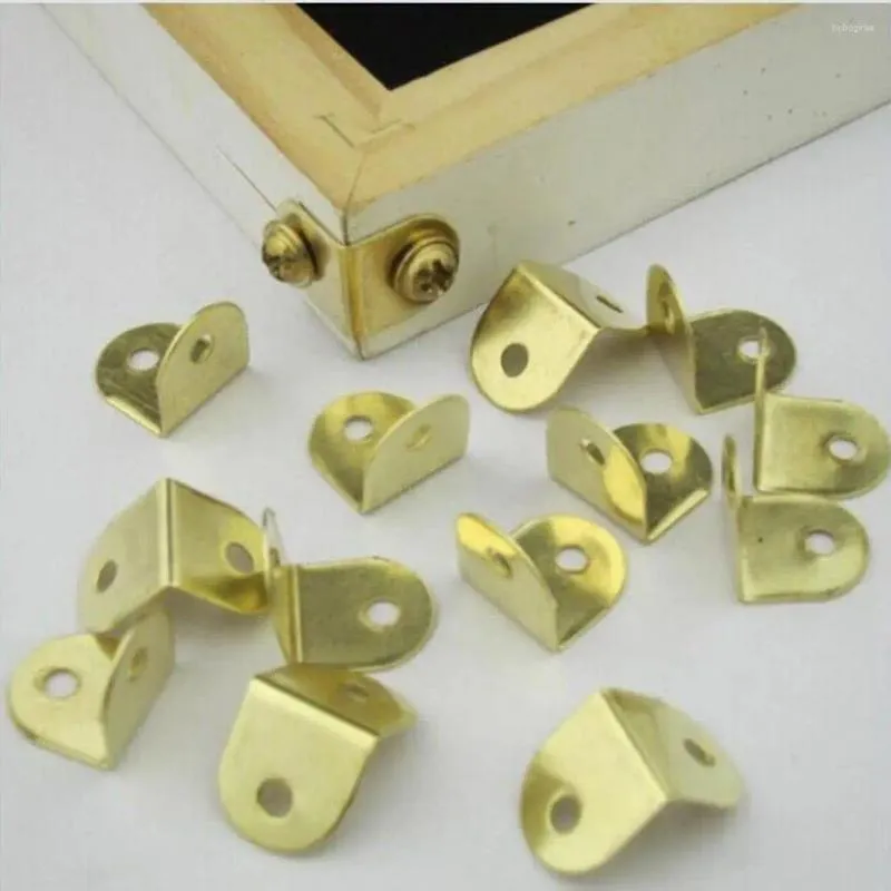 Рамки 100 кусочков металлическая L форма угловая скобка для картинной пластины вешалка с винтами 0,47 х дюйм