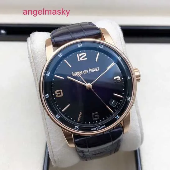 AP Business Wristwatch Code 11.59 Série 41 mm Automatique Mécanique Fashion Casual Mens Swiss Famous Watch 15210OR.OO.A616CR.01 Fumé violet