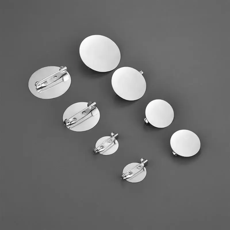 Brooch Base DHgate.com:20PCS Silver Round Blank Tray Bezel Flat Brooch Base DIY ...