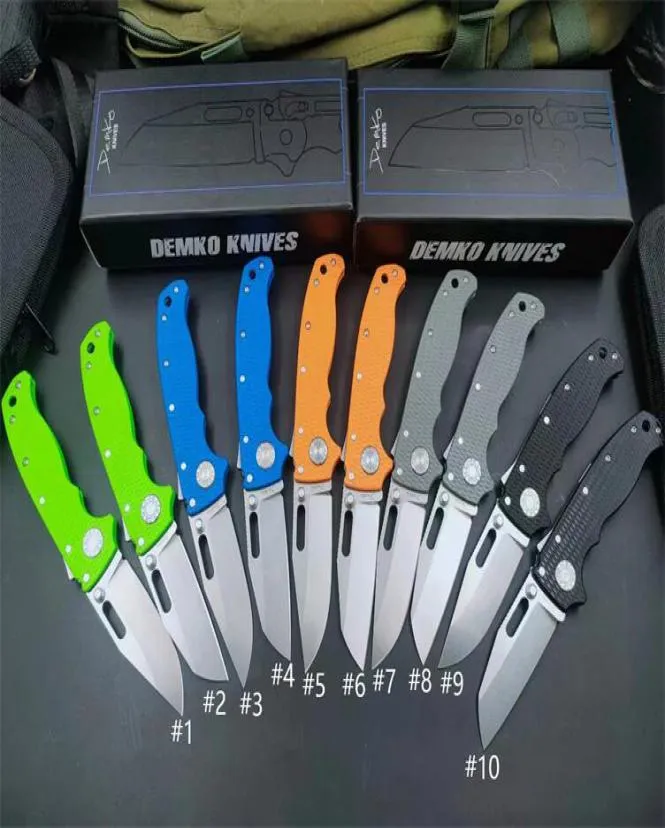 Andrew Demko AD205 Couteau de pliage de requin 32quot D2 Point Blade G10 Gatchs Outdoor Survival Hunting Camping Pocket Pocket Couteaux EDC TO3788940