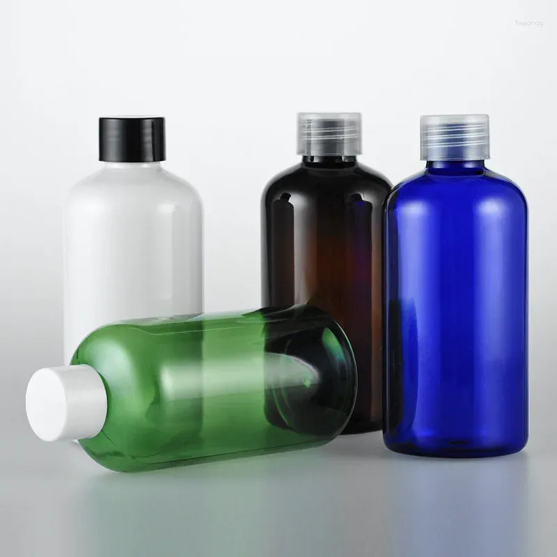 Opslagflessen 220 ml lege cosmetische hydraterende parfum container douchegel vloeistof zeep shampoo plastic fles met schroefdop binnenstop
