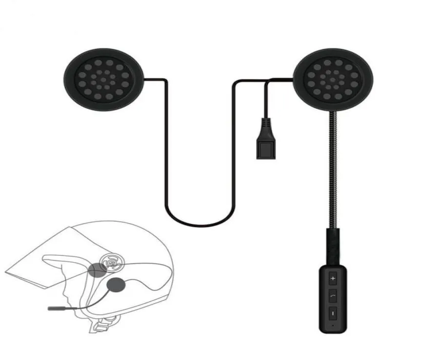 Motor Wireless Bluetooth Headset Motorcycle Helmet fone de ouvido do fone de ouvido Hands Music Call Control MicPhone para smart8667246