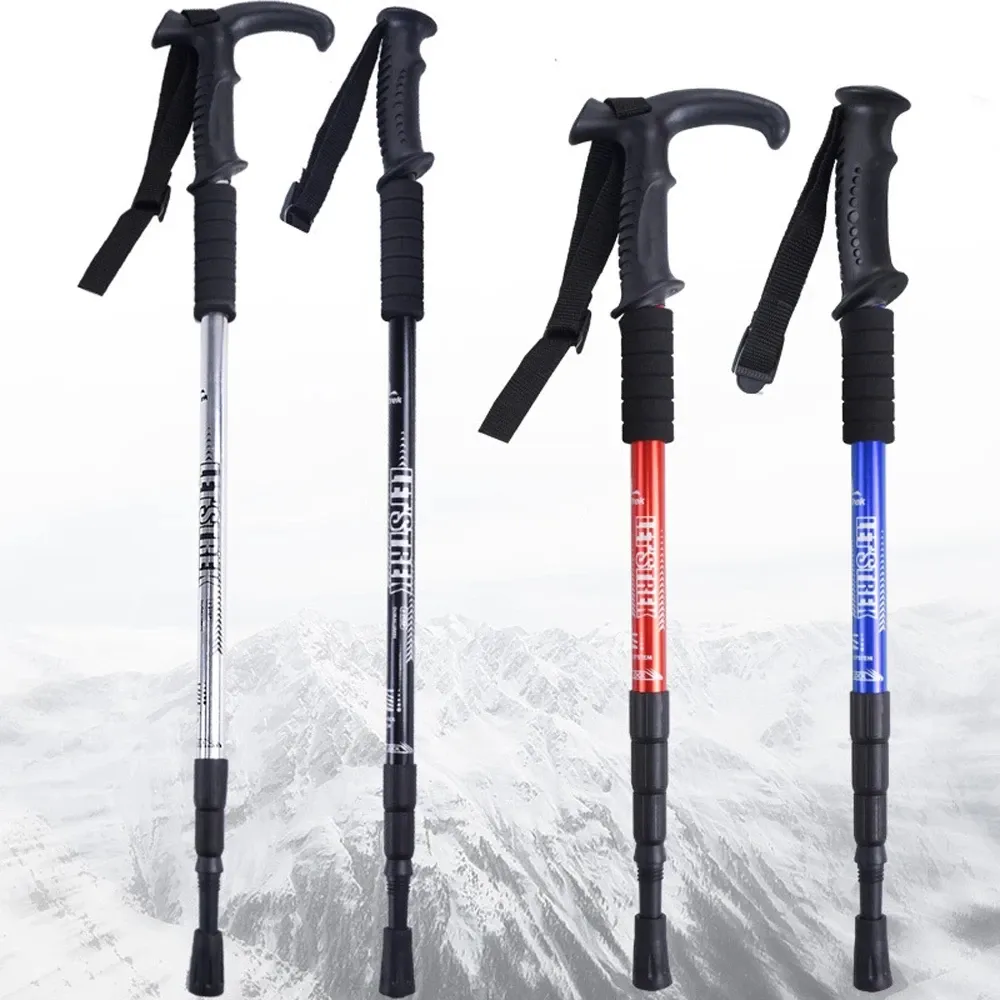 Sticks 2pcs/lot Nordic Walking Poles Adjustable Trekking Poles Telescopic Scandinavian Hiking Stick Anti Shock Walking Sticks
