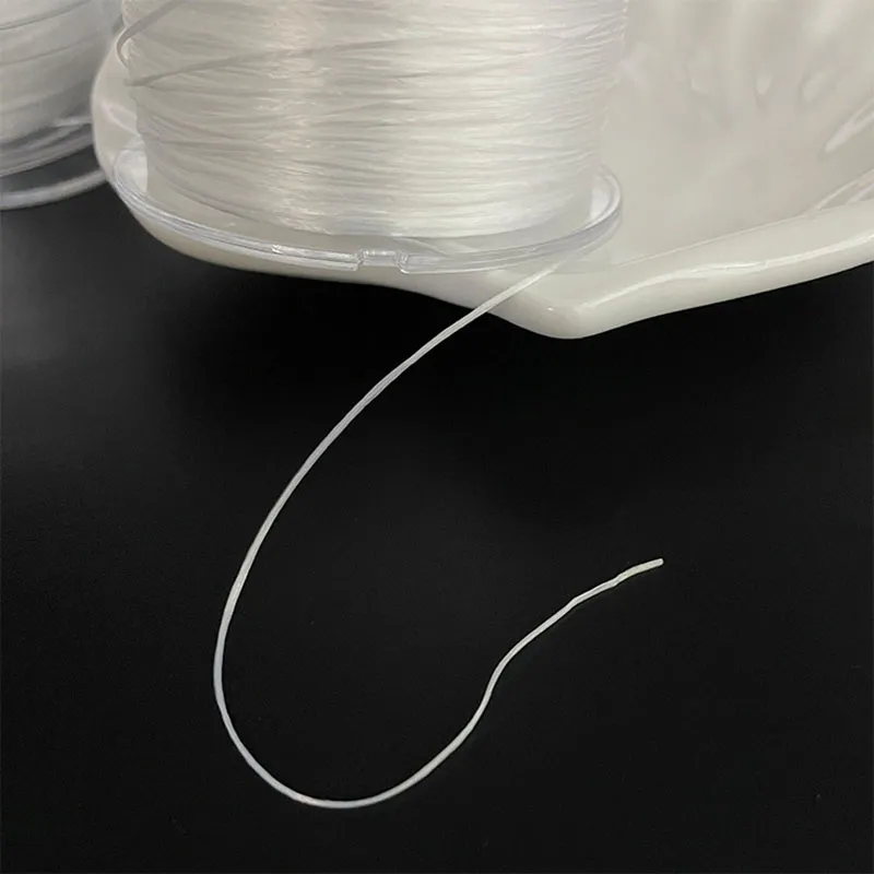 Beaded Wire Elastic Thread for DIY Jewelry Making - 0.8mm, 100m Spool ...