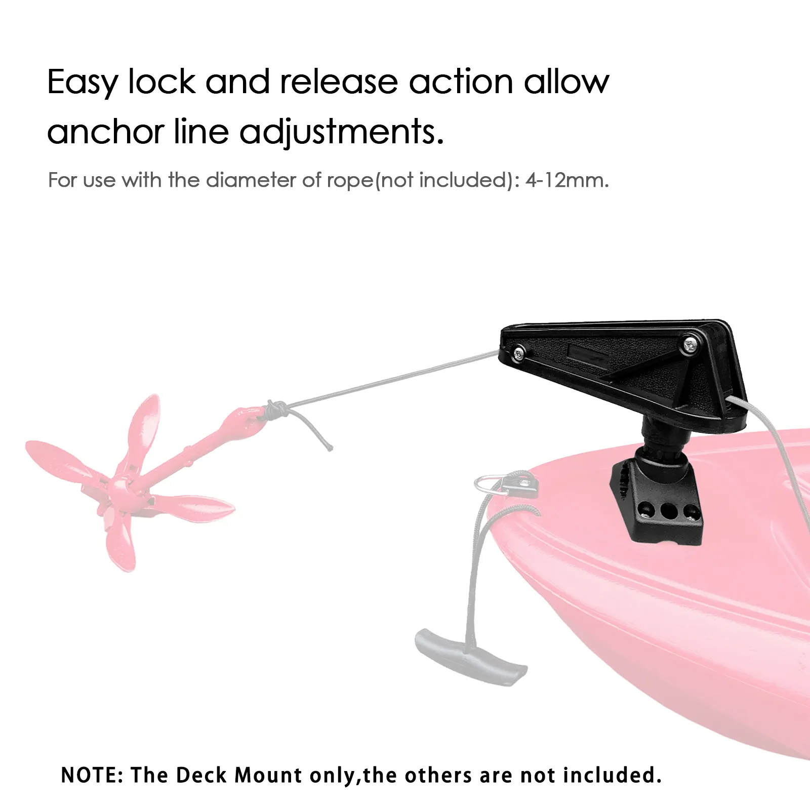 Anchor Lock with Release, Marine Deck Mount Rope Guide Swivel Anchor ...