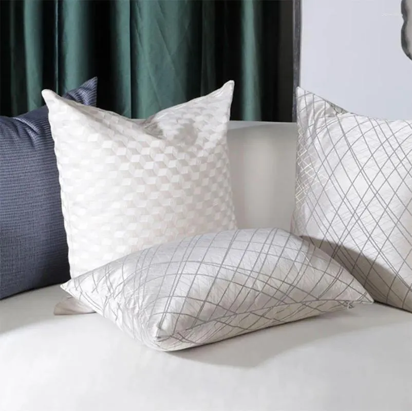 Kussen Fashion Blue Geometric Decorative Thown Pillow/Almofadas Case 30x50 45 50 Europees Modern Ongebruikelijke omslag Huisdecoratie