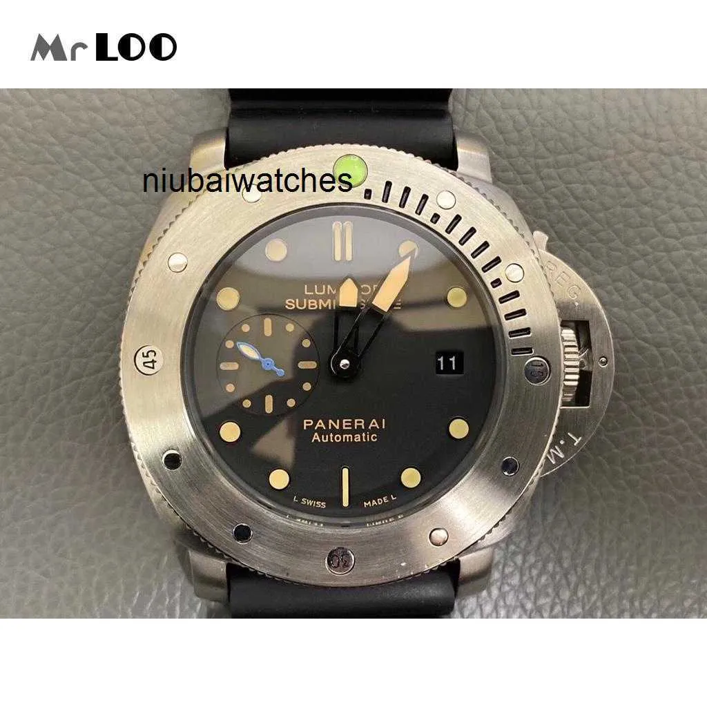 Męskie luksusowe zegarki do mechanicznego zegarek Swiss Automatyczne szafirowe lustro 47 mm 13 mm importowane gumowe opaski zegarkowe Włochy Sport 1666 Zwxu