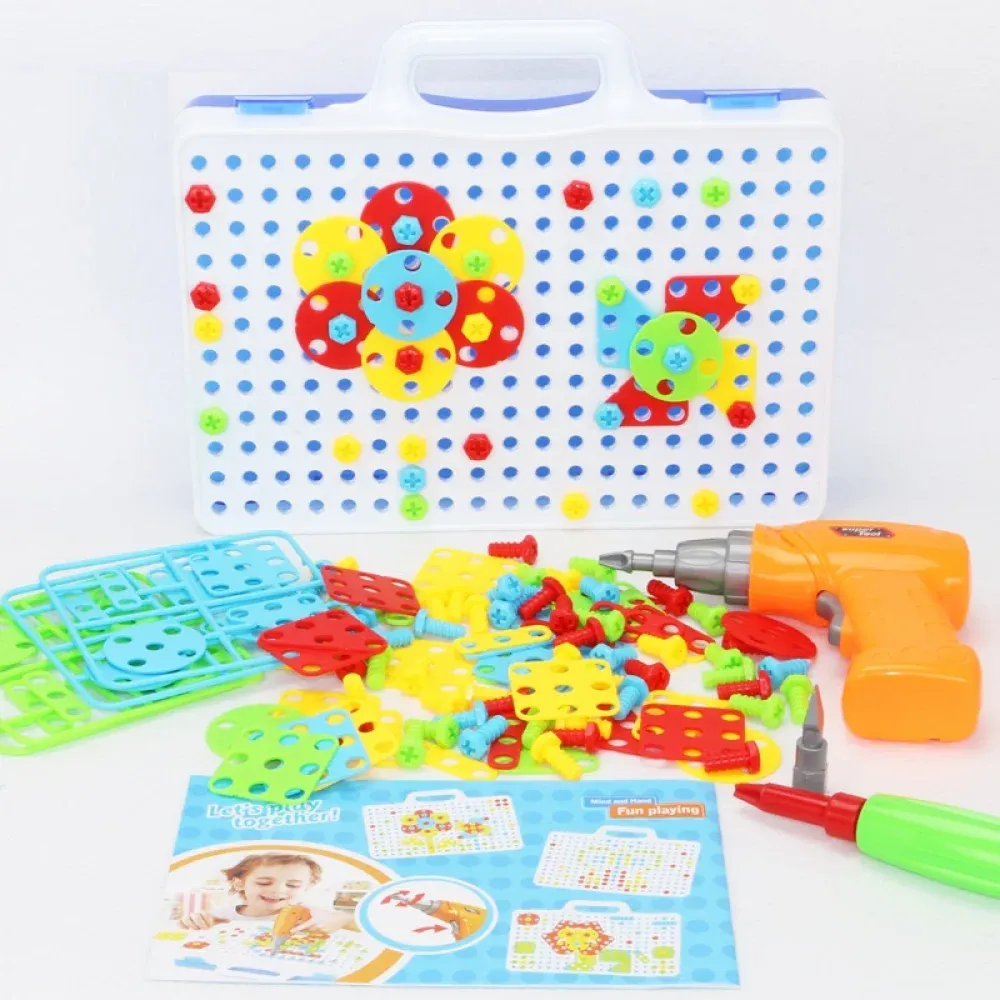 Drilling Screw Building Bricks Toys 3D Creative Mosaic Puzzle Toys