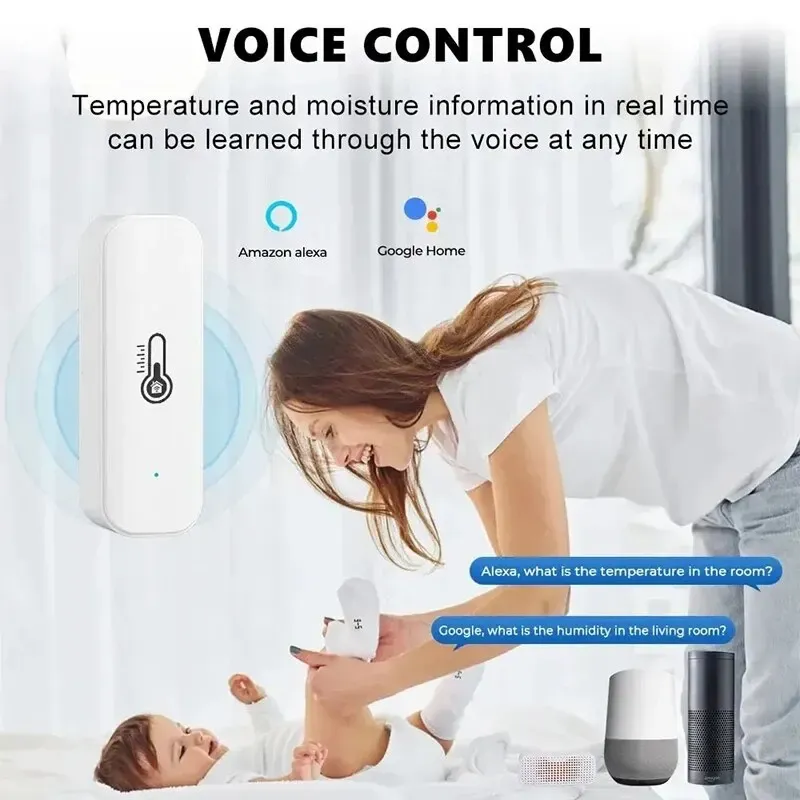 Smart WiFi humidity detector with Voice Control for...