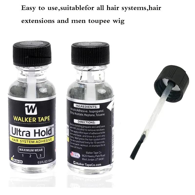 مزيل شريط لاصق C-22 مذيبات Walker و 15 مل Walker الشريط Ultra Hold Glue for toupee systems extensions