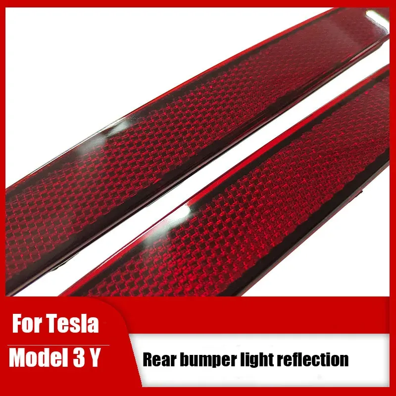 DHgate.com:Tesla Model 3 & Y Rear Bumper Reflector Lampshade, 2Pcs Red ...