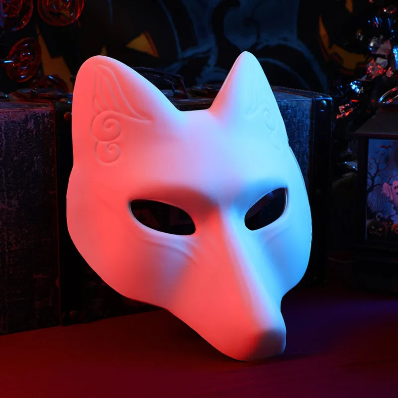 Cat Mask 10 Pcs Masks White Cat Masks To Paint Blank Animal Dress Up Masks DIY White Masks Half For Masquerade Halloween Kids Cosplay Masks Costume