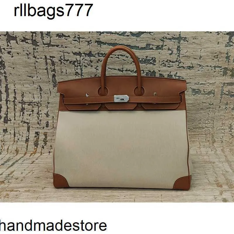 Handmade Bk Bag Handbag Luxury Large 50cm Man Totes Designer for Men Toppest Fully Quality Purse Leather+canvas Wax Line Stitching Wholesale Price