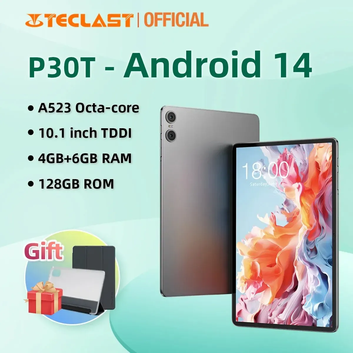 Teclast P30T Android 14 Tablet PC 10.1 in Incell Fully Laminated