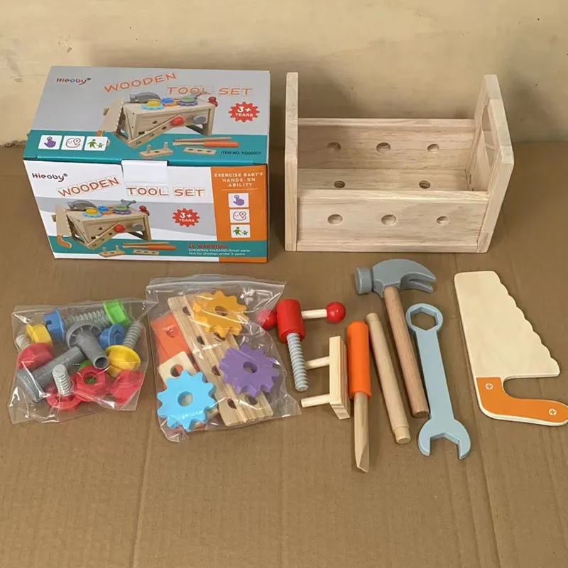 Children Wooden Toolbox Pretend Play Set Nut... From Ddmyhome, $52.68 ...