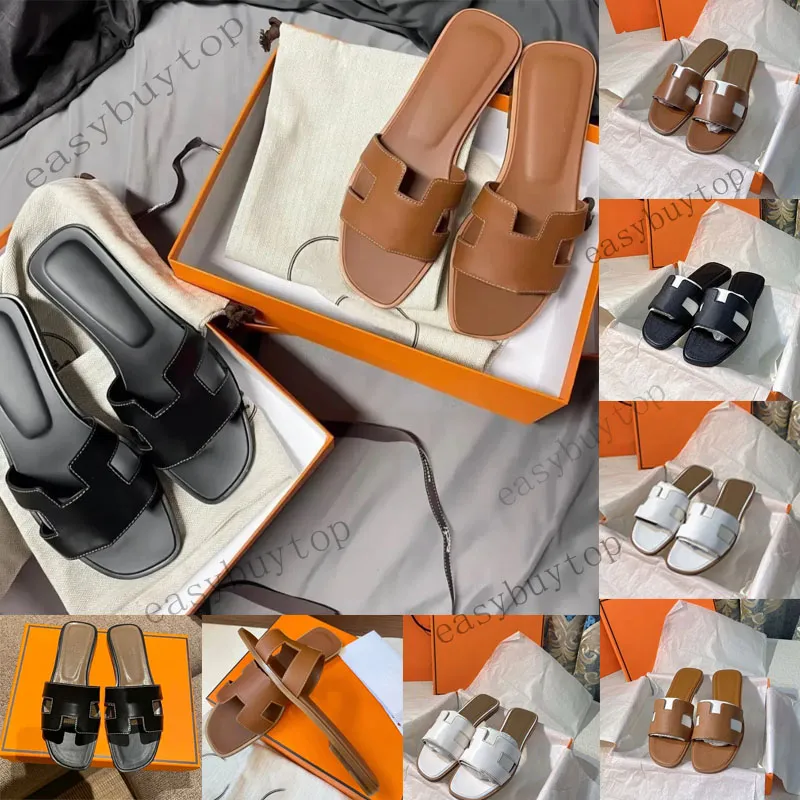 Women Sandals Slippers Slipper Luxury Cliper Heal Leather Flats Sandal Designer Summer Beach Shoes Lofers Ladies Slides Woman Open Tee Flops Flops New 35-42