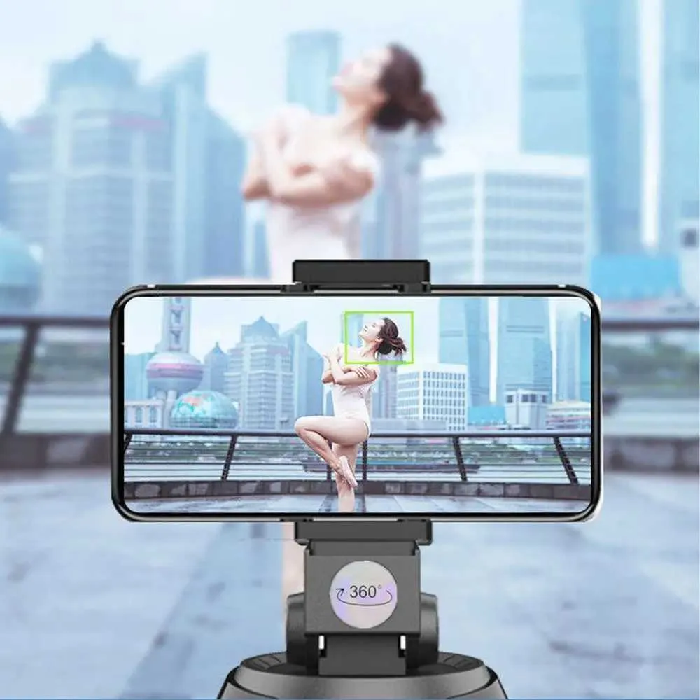 Auto Smart Shooting Selfie Stick 360 Grad Rotation Telefonhalter Gesichtsverfolgung Kamera Stativkopf Live Vlog Video_voghion.com