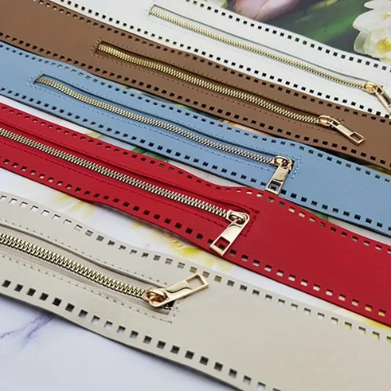 5 Fermetures Éclair En Cuir PU - 26.9x6.1cm - Pour Sacs, Projets DIY Couture - Multicolores