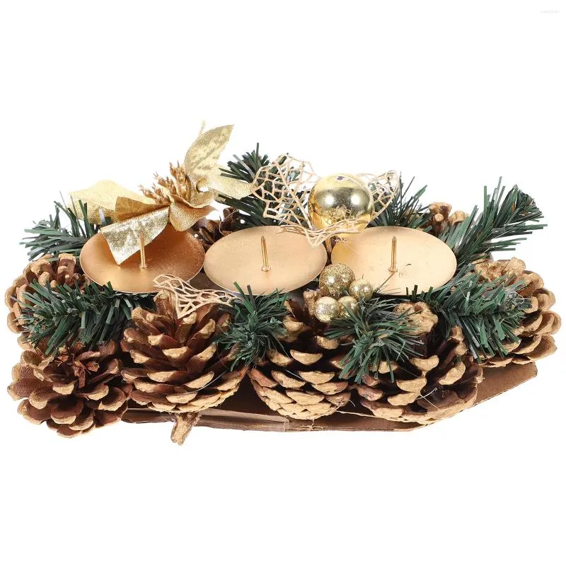 Decoratieve bloemen Pine Cone Holder Hoogteel Stand Kerstmis Moderne kandelaar Holders Branch Tree Plastic Tafel Party Decoraties