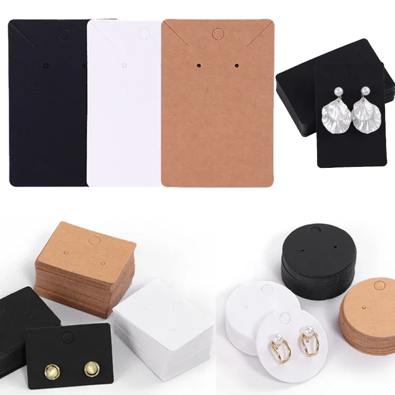 Kraft Paper Jewelry Display Cards with Self-Seal Bags for Earrings and ...