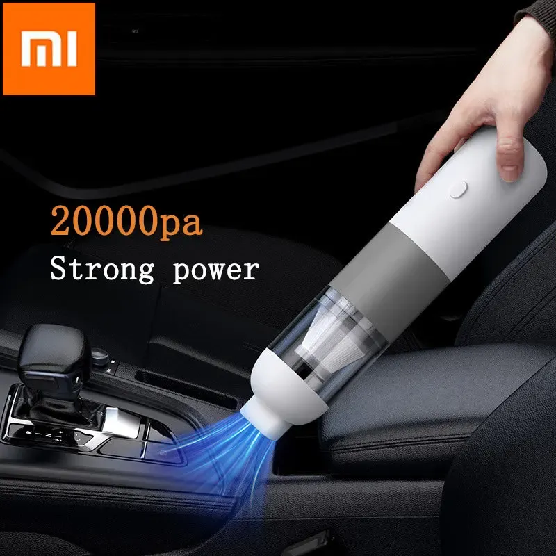 제어 Xiaomi Mijia 무선 에어 클리너 핸드 헬러 핸드 헬드 자동차 20000PA 진공 청소기 가정용 이중 목적 무선 진공 청소기