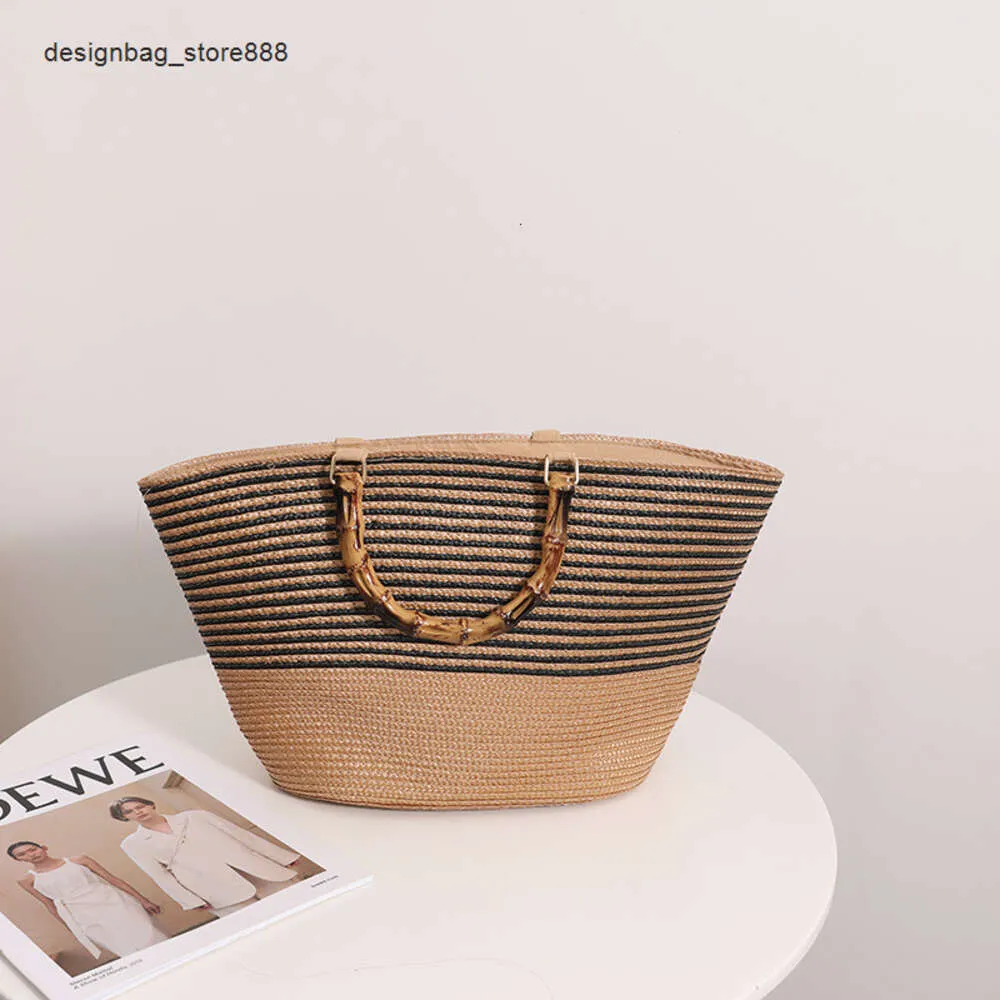 Dinner Package New Wholesale Retail Bamboo Joint Woven Bag New Large Capacity Handheld Womens Basket