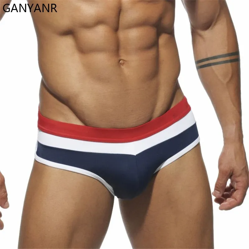 Mutha de banho Ganyanr Nada tronco de natação homens Sexy Swimsuit Swim Briefwear gay shorts sunga shorts baixos resumos de natação de biquíni terno de praia roupas de praia