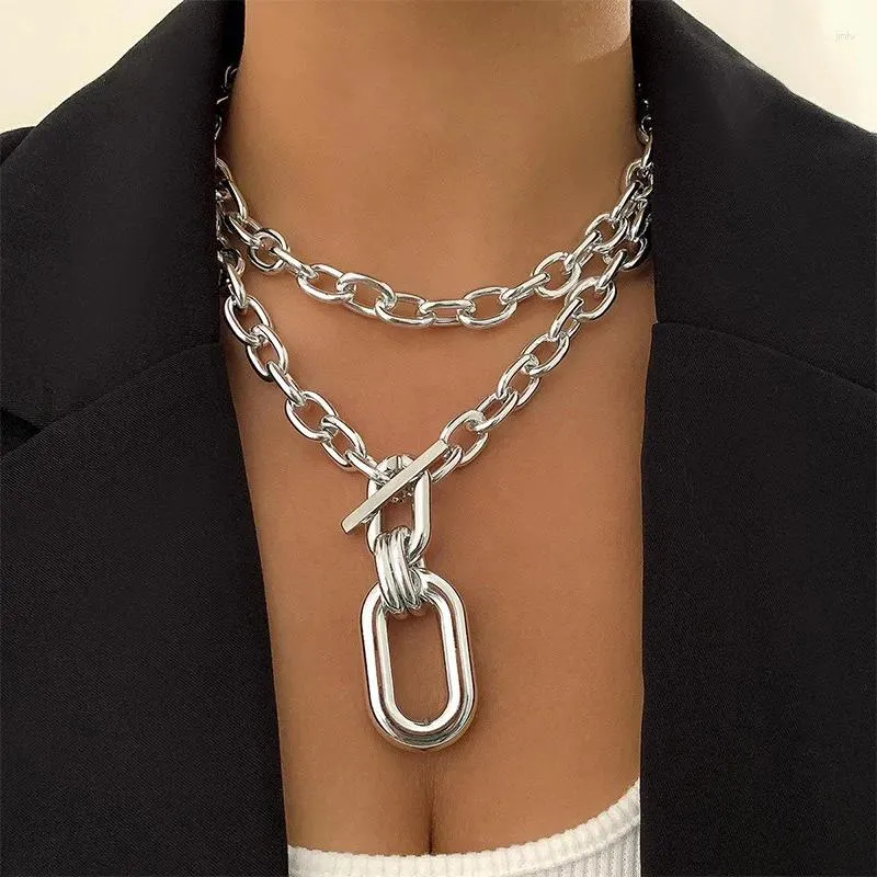 Chaines Collier pendentif de chaîne métallique
