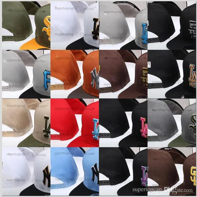 Cappelli da baseball maschile Cappelli a snapback Casquettes Chapeus con colore grigio sotto lettere brim hip hop blu blu marrone grigio tutte le squadre York Sport REGOLABILE CAPS REGOLABILE CAPEAU