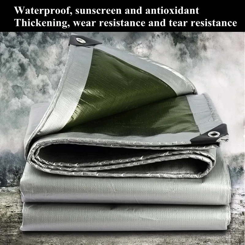 Schuilplaatsen regendoek tarpauline regen canvas waterdichte luifel voor tuinplanten 0,32 mm gemaakt van polyethyleen buiten tarp