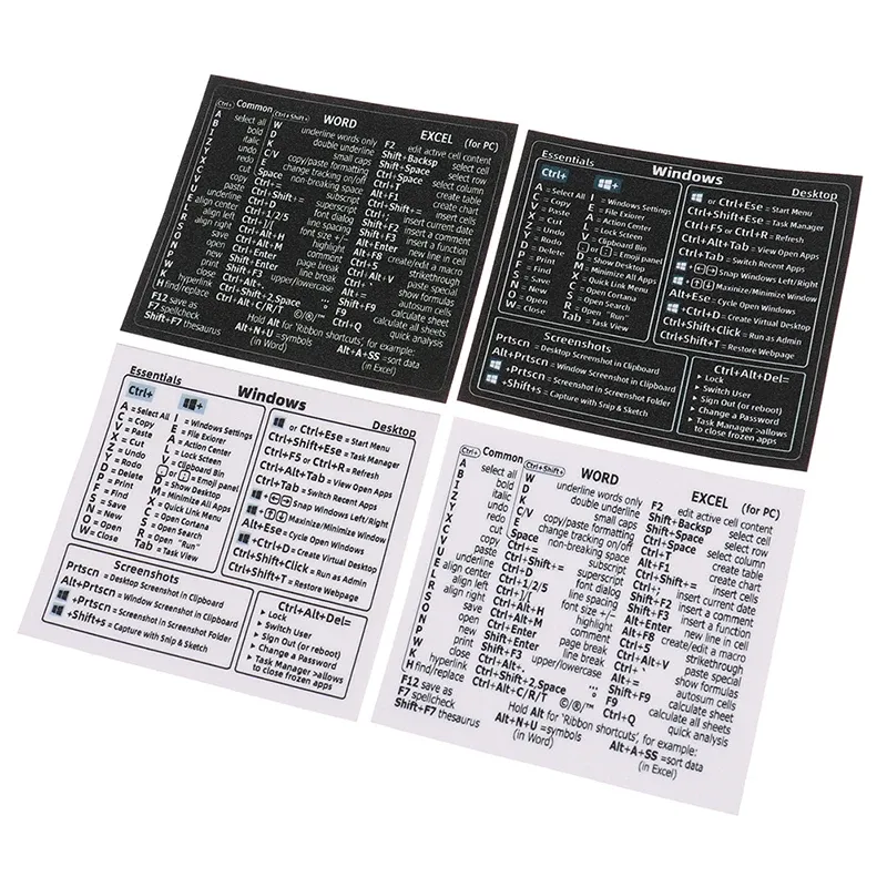 Computer Stickers: Reference Shortcut Guide For PC, Laptop, And Desktop ...