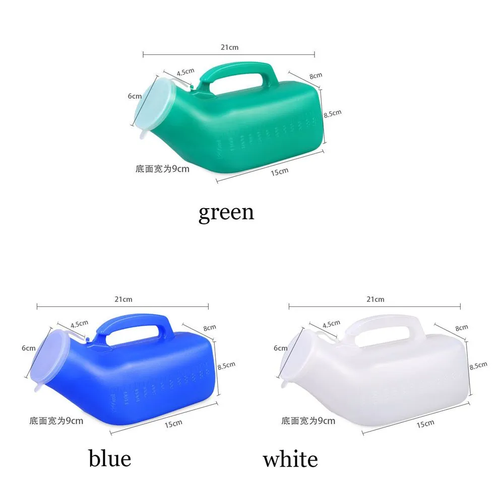 Portable Men Mobile 1200ml Toilet Car Travel Camp Urine Pee Handle Urinal Storage Urinary Bottle Disability Old Man Helper